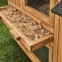 Kaninchen- und Hasenstall, 4 Tiere, Stall mit Gehege, Hühnerstall