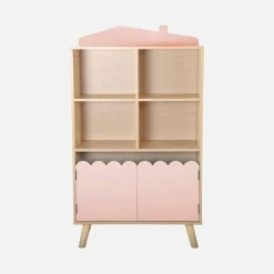 Kinderbücherregal, 2 Türen und 4 Regale