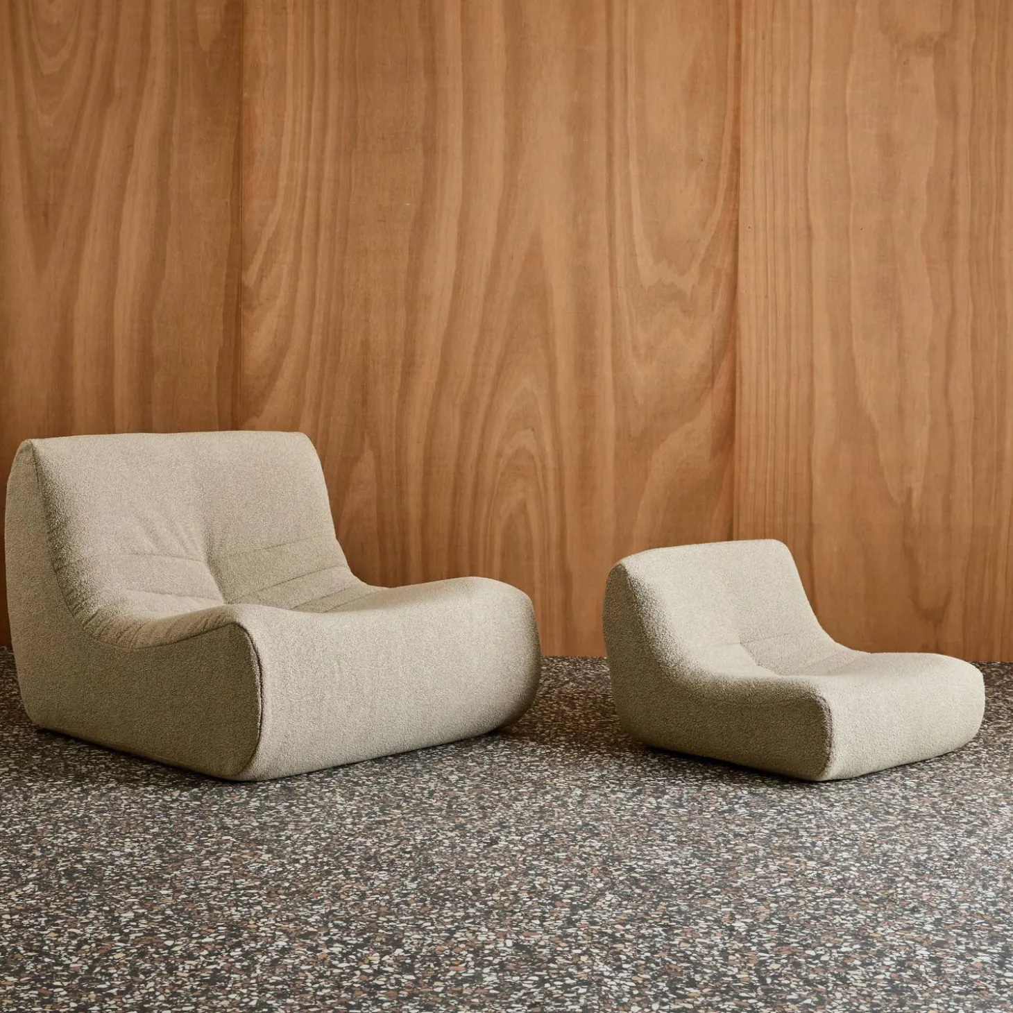 Kinder-Sessel mit strukturiertem Bouclé-Bezug, 1-Sitzer