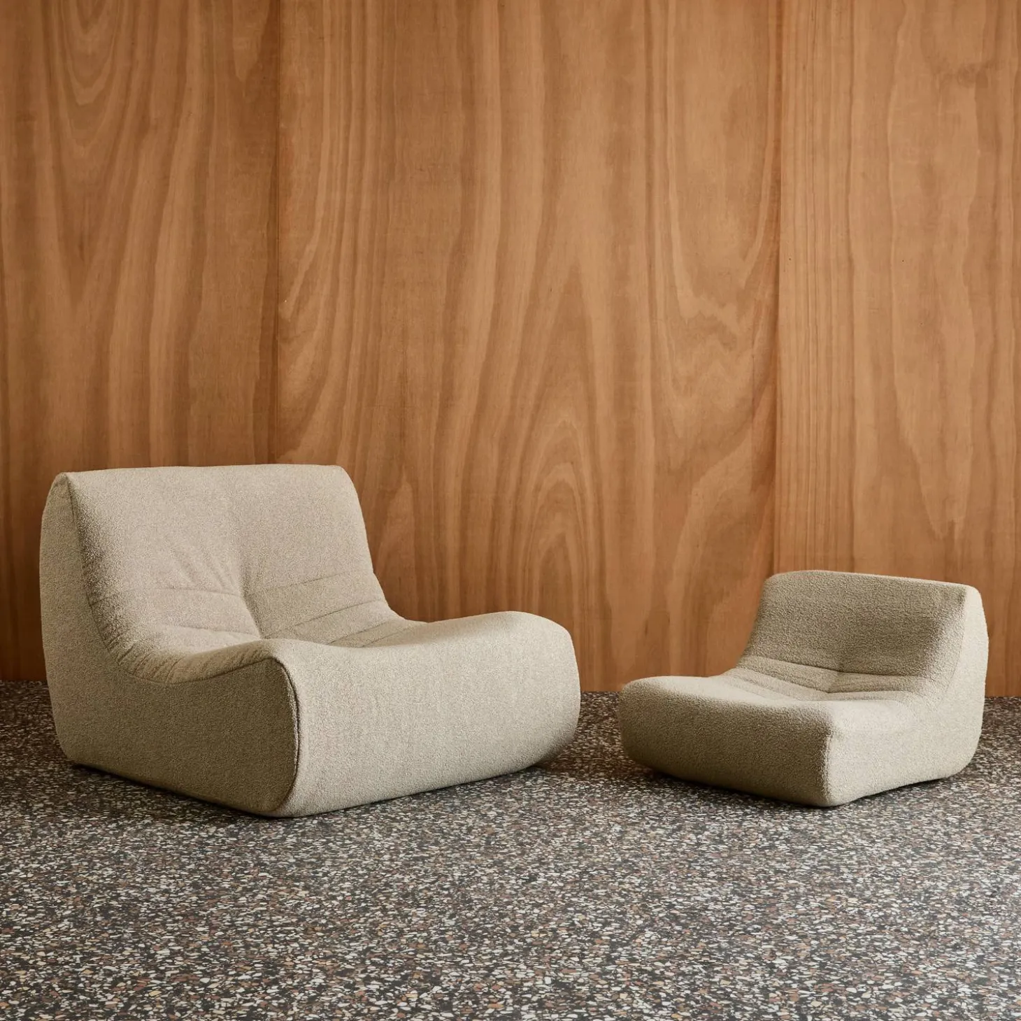 Kinder-Sessel mit strukturiertem Bouclé-Bezug, 1-Sitzer