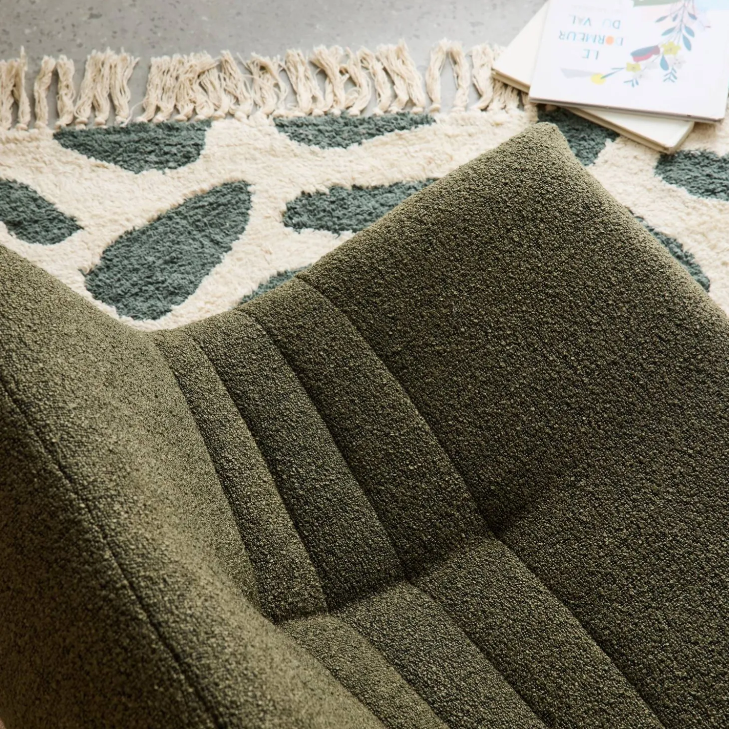 Kinder-Sessel mit strukturiertem Bouclé-Bezug, 1-Sitzer
