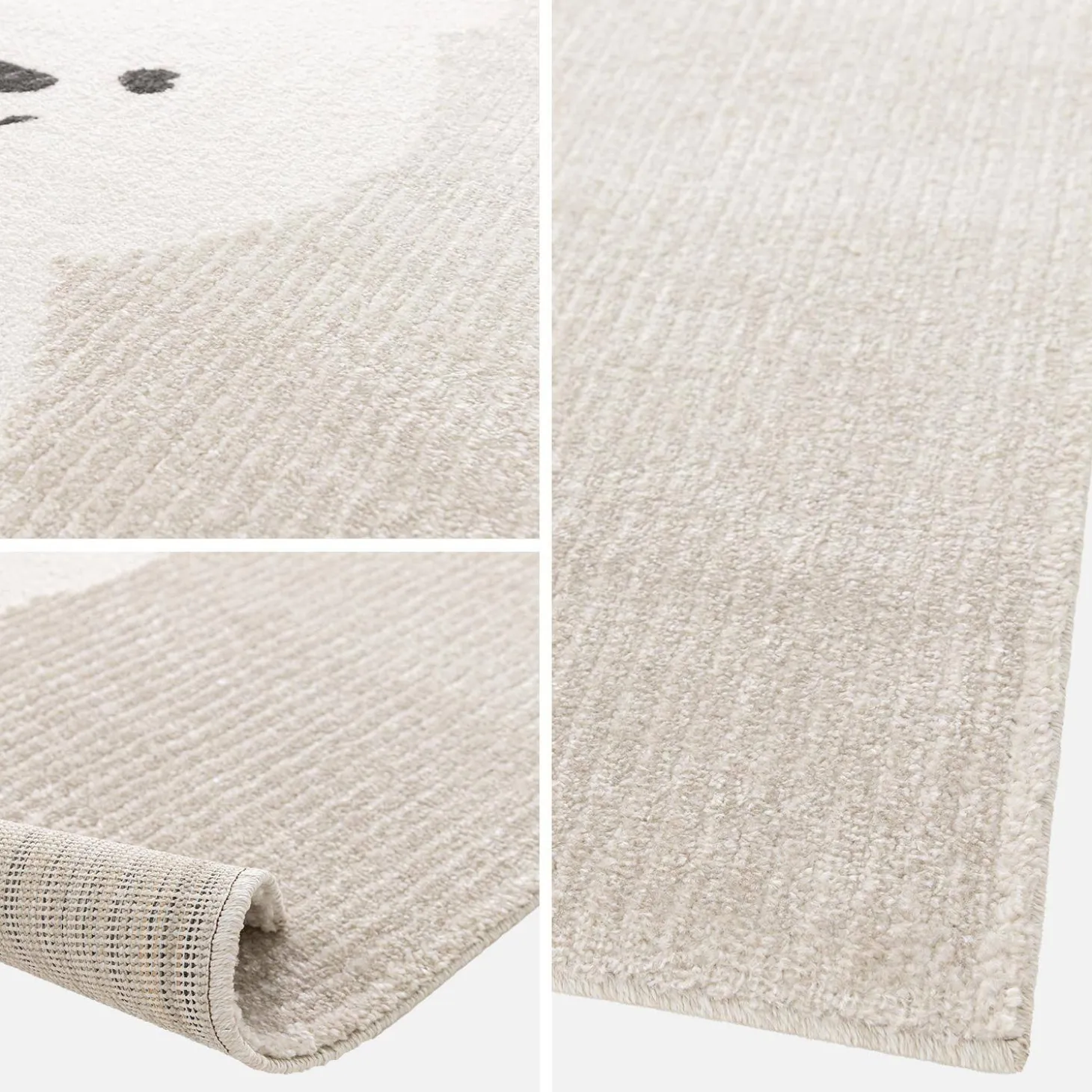Kinderteppich beige / cremefarben, Bärchen-Motiv