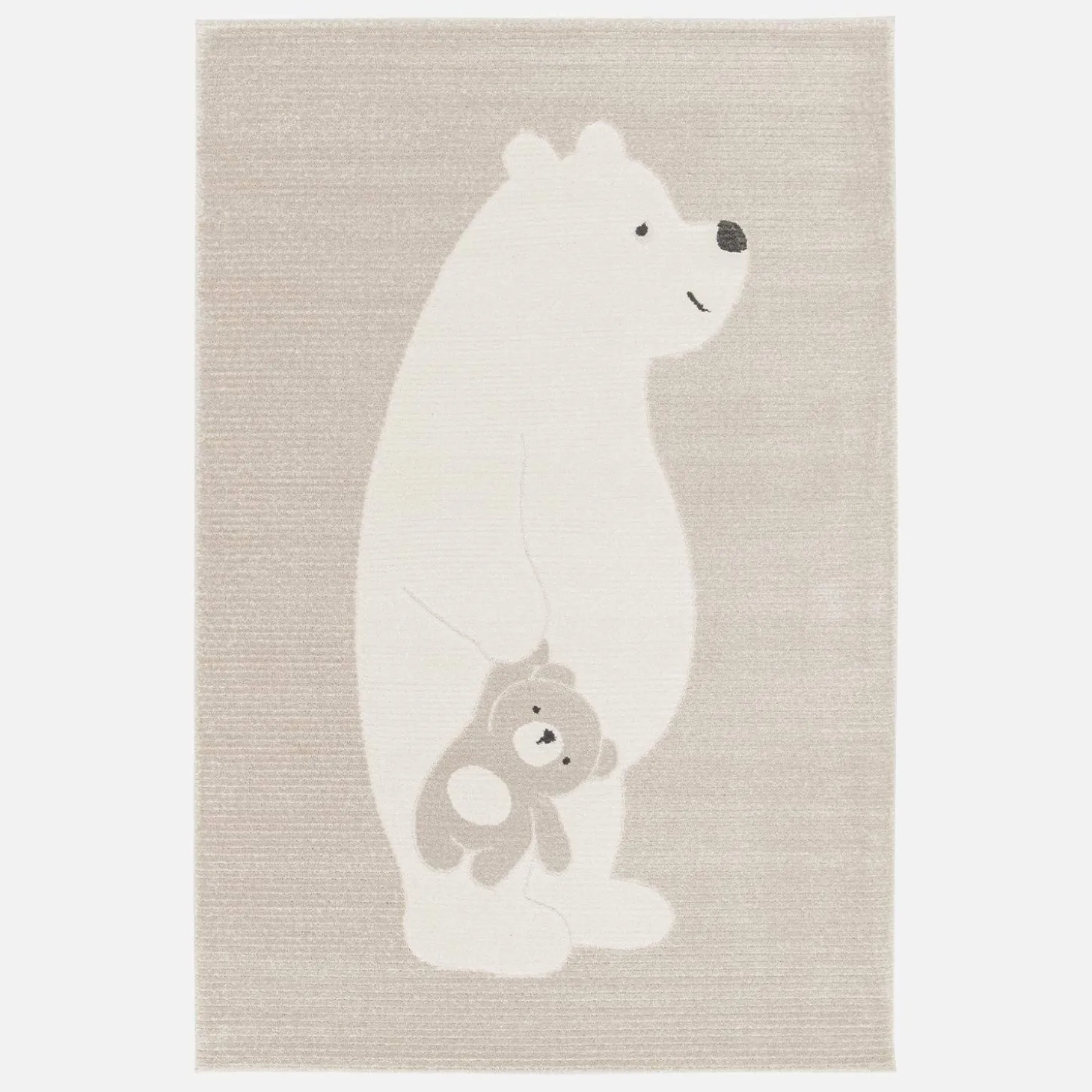 Kinderteppich beige / cremefarben, Indoor Teppich Bärchenmotiv