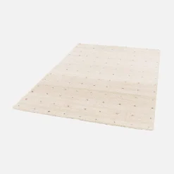 Kinderteppich mit Pünktchenmuster, Indoor Teppich cremefarben und mehrfarbig
