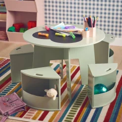 Kindertisch mit Tafel und 4 Hocker