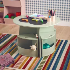 Kindertisch mit Tafel und 4 Hocker