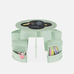 Kindertisch mit Tafel und 4 Hocker