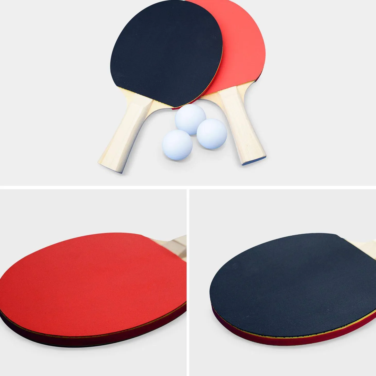 Klappbare Outdoor-Tischtennisplatte mit 4 Schlägern und 6 Bällen