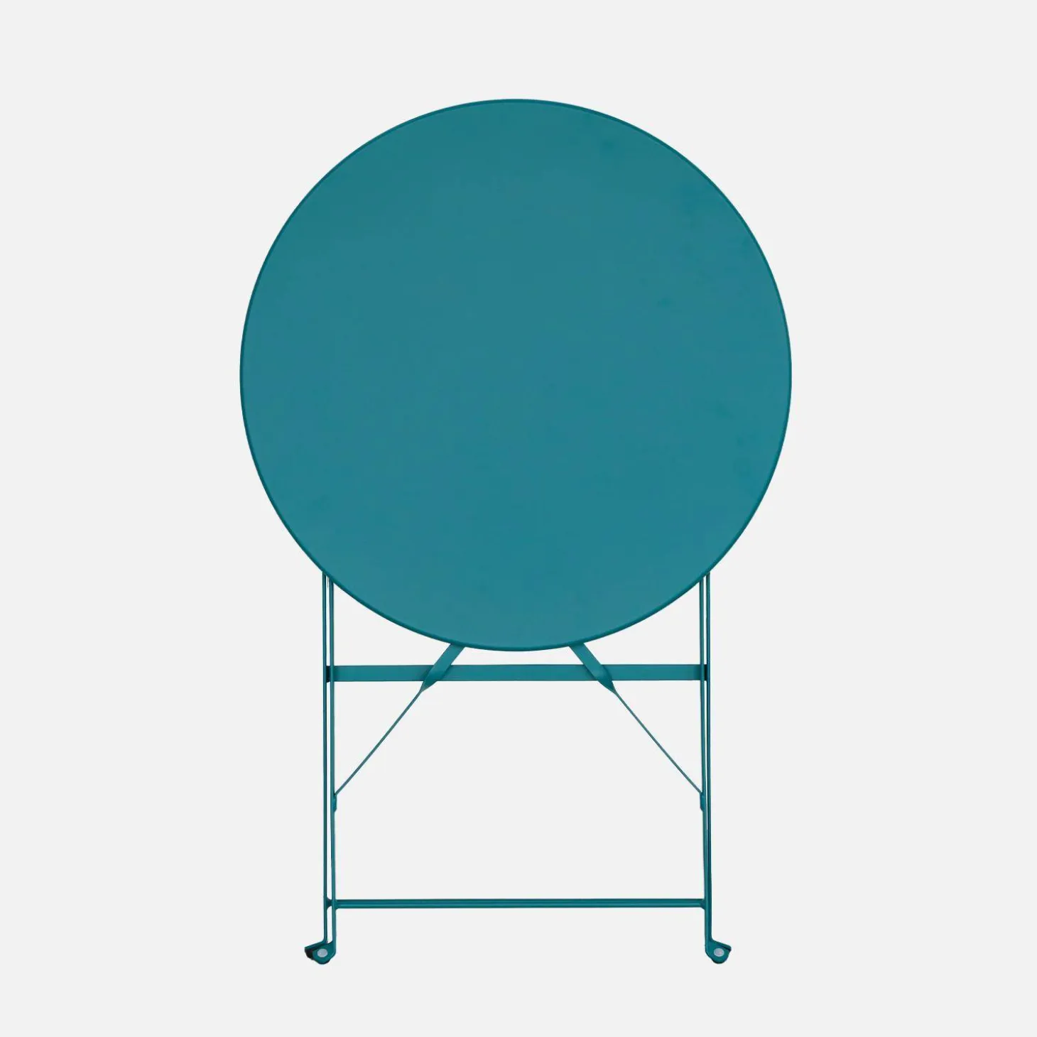 Klappbarer Bistro-Gartentisch aus Stahl Ø 60 cm, 2 Personen