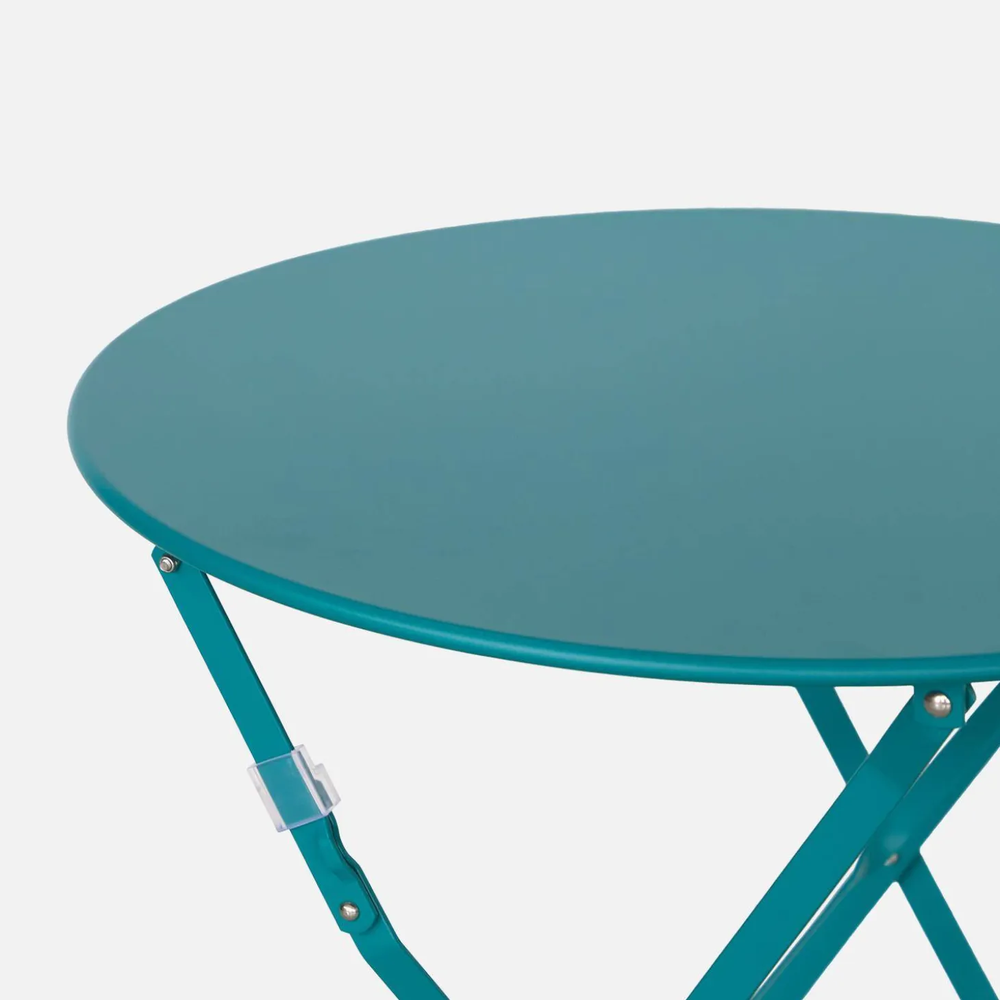 Klappbarer Bistro-Gartentisch aus Stahl Ø 60 cm, 2 Personen