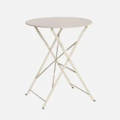 Klappbarer Bistro-Gartentisch aus Stahl Ø 60 cm, 2 Personen