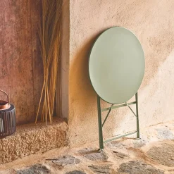 Klappbarer Bistro-Gartentisch aus Stahl Ø 60 cm, 2 Personen