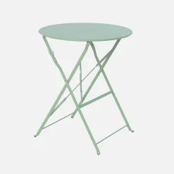 Klappbarer Bistro-Gartentisch aus Stahl Ø 60 cm, 2 Personen