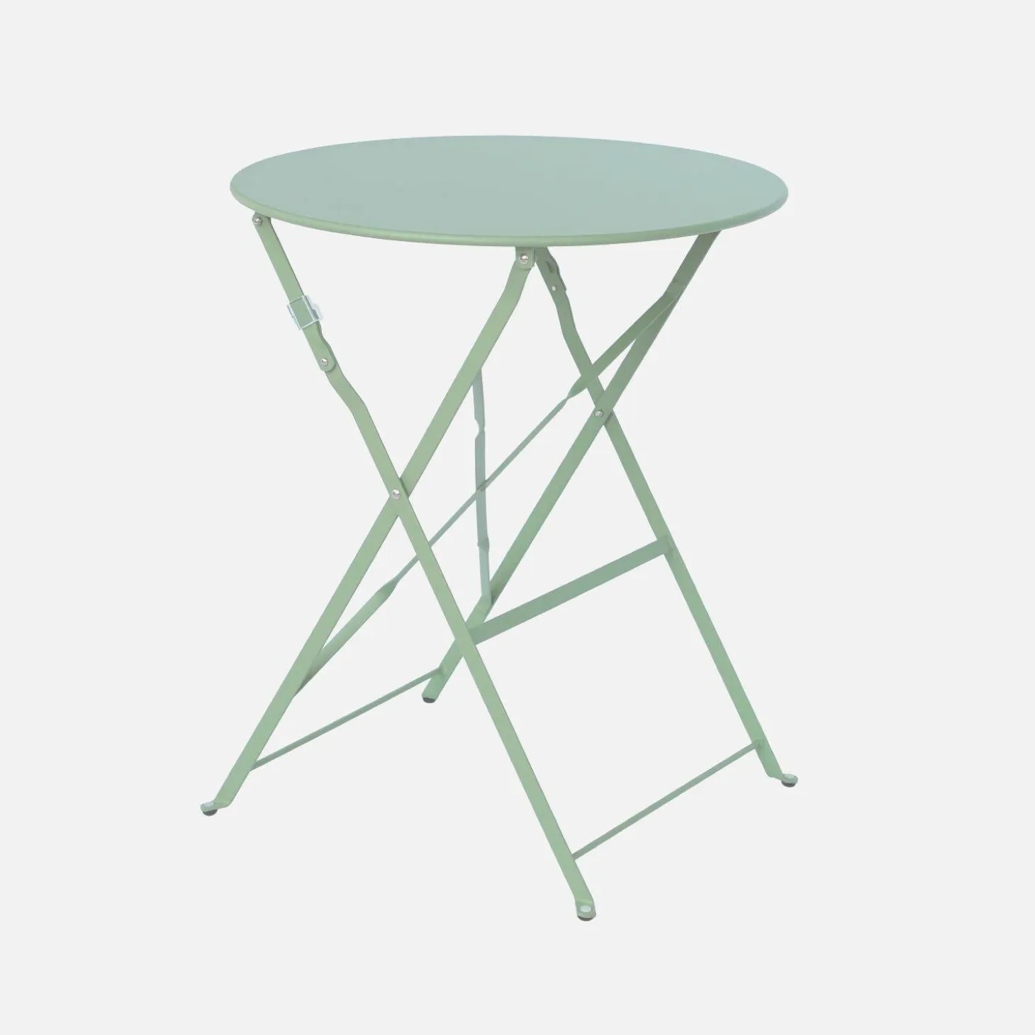 Klappbarer Bistro-Gartentisch aus Stahl Ø 60 cm, 2 Personen