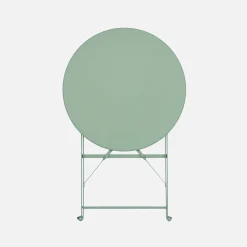 Klappbarer Bistro-Gartentisch aus Stahl Ø 60 cm, 2 Personen