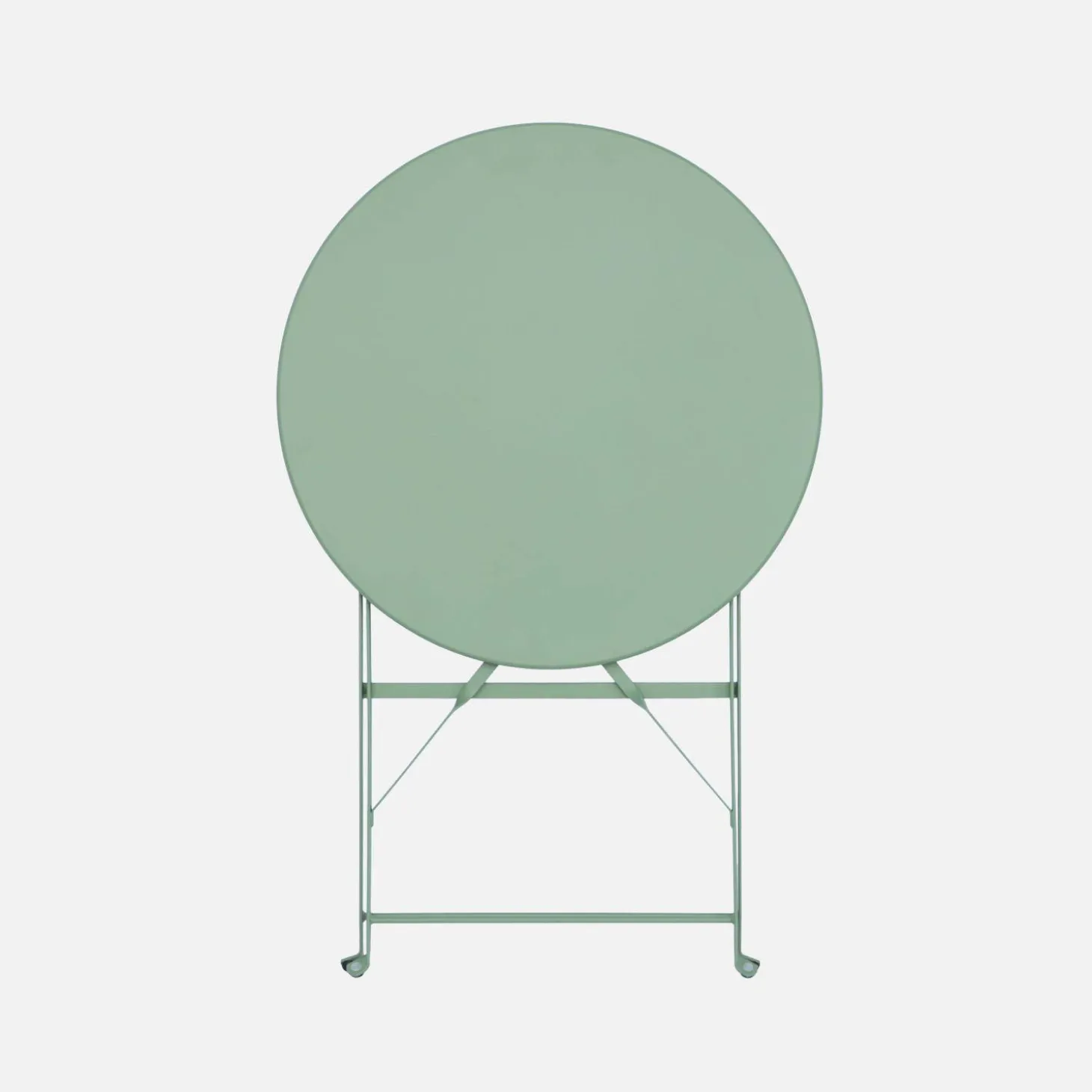 Klappbarer Bistro-Gartentisch aus Stahl Ø 60 cm, 2 Personen