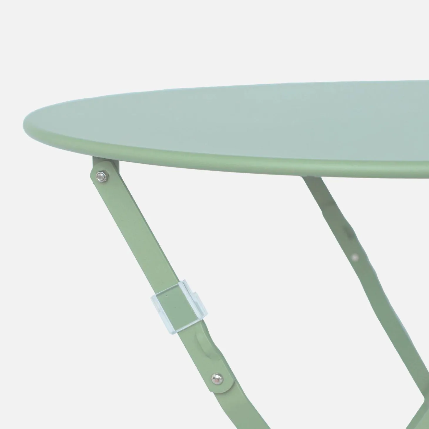 Klappbarer Bistro-Gartentisch aus Stahl Ø 60 cm, 2 Personen