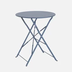 Klappbarer Bistro-Gartentisch aus Stahl Ø 60 cm, 2 Personen