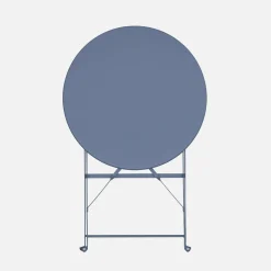 Klappbarer Bistro-Gartentisch aus Stahl Ø 60 cm, 2 Personen