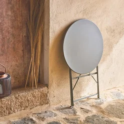 Klappbarer Bistro-Gartentisch aus Stahl Ø 60 cm, 2 Personen
