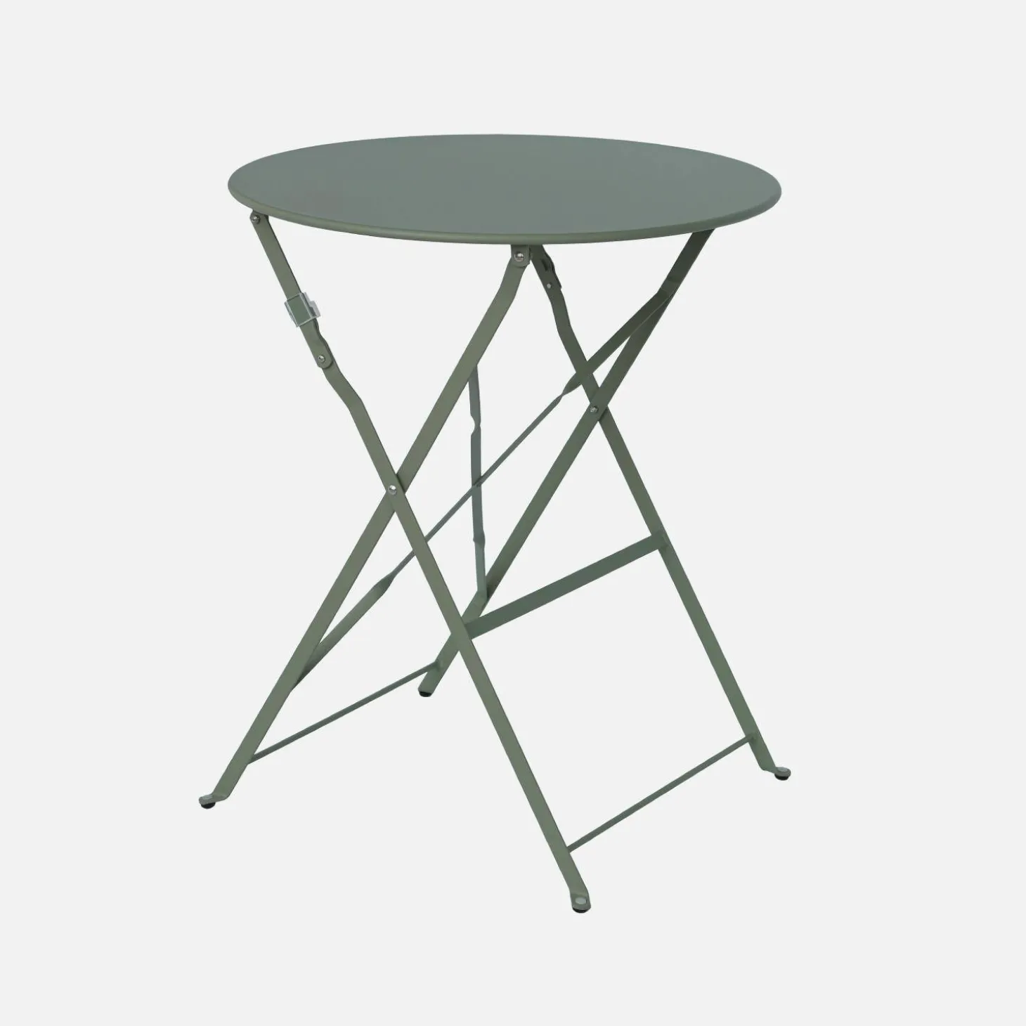 Klappbarer Bistro-Gartentisch aus Stahl Ø 60 cm, 2 Personen
