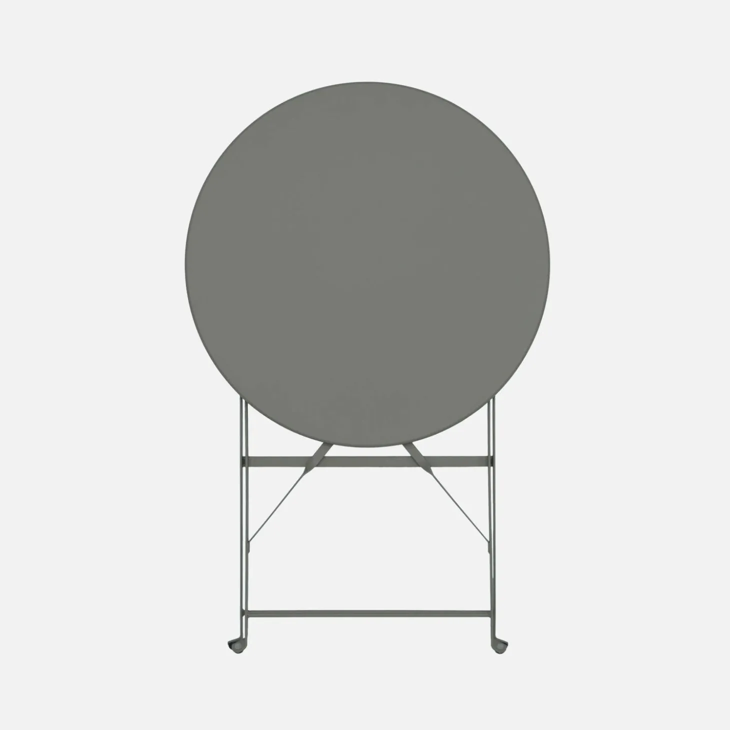 Klappbarer Bistro-Gartentisch aus Stahl Ø 60 cm, 2 Personen