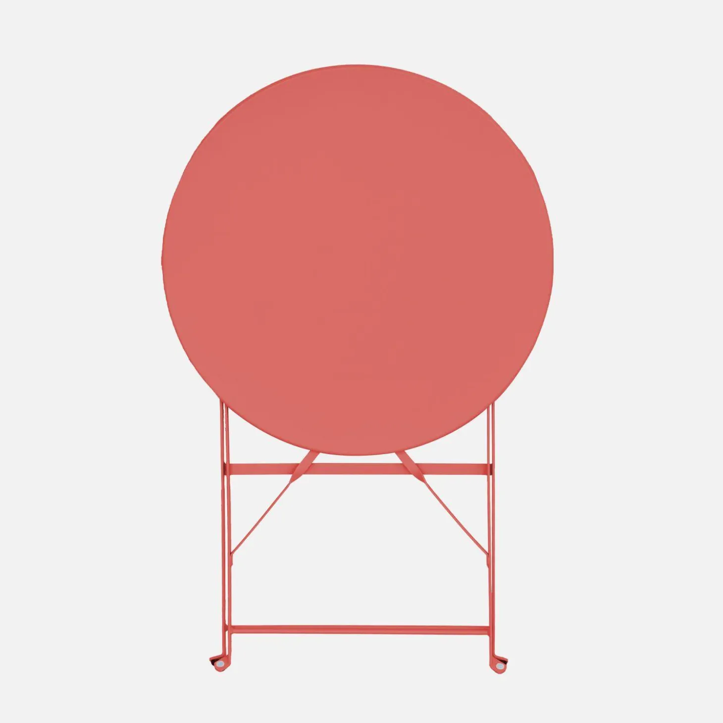 Klappbarer Bistro-Gartentisch aus Stahl Ø 60 cm, 2 Personen
