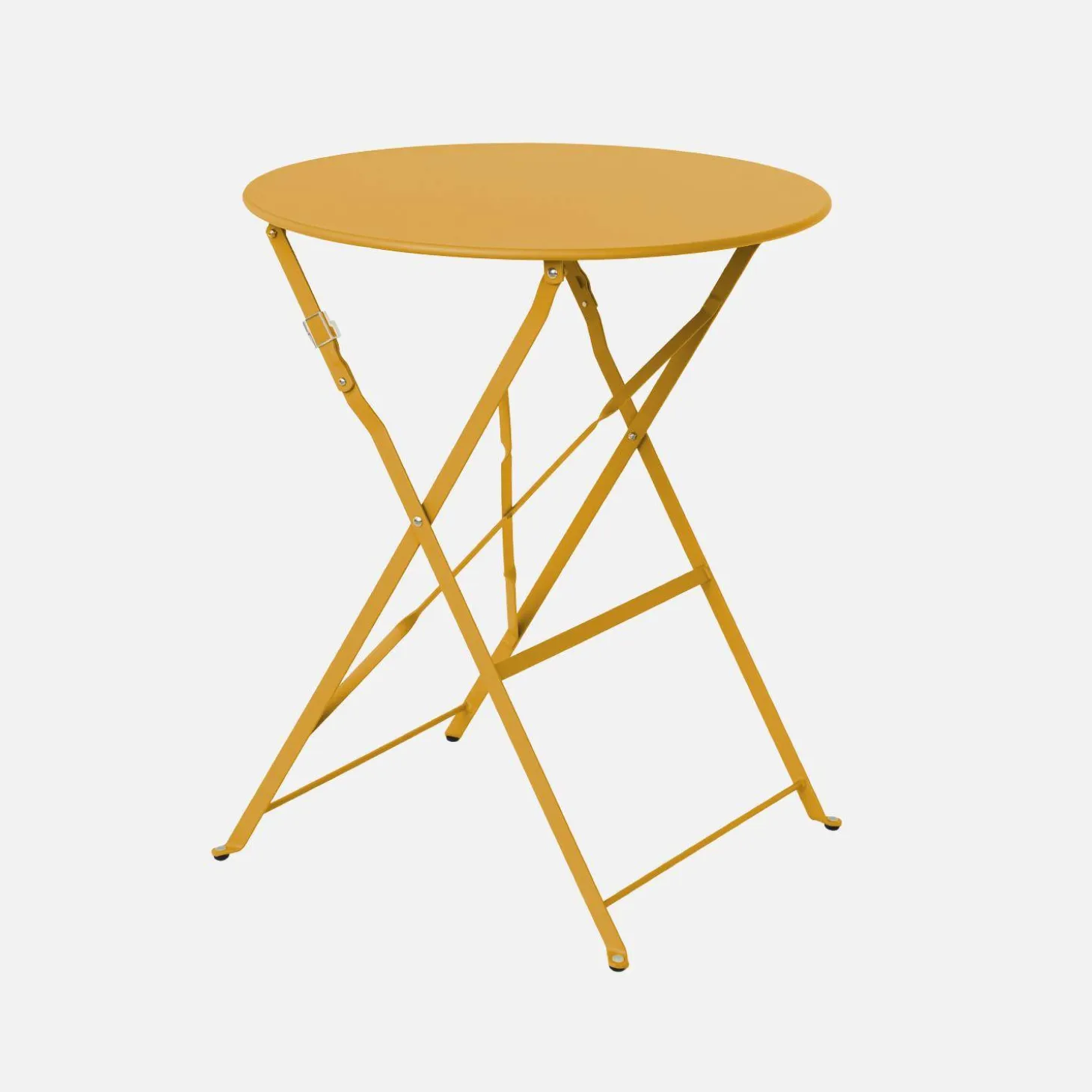 Klappbarer Bistro-Gartentisch aus Stahl Ø 60 cm, 2 Personen