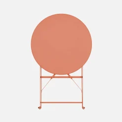 Klappbarer Bistro-Gartentisch aus Stahl Ø 60 cm, 2 Personen
