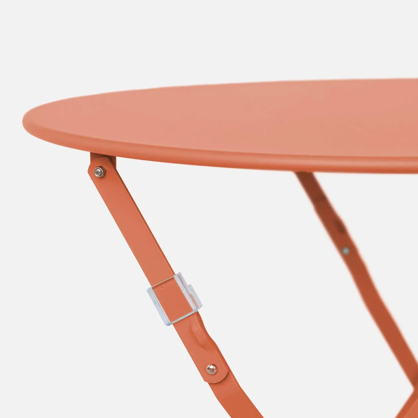 Klappbarer Bistro-Gartentisch aus Stahl Ø 60 cm, 2 Personen