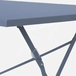 Klappbarer Bistro-Gartentisch aus Stahl mit 4 Stühlen