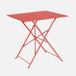 Klappbarer Bistro-Gartentisch aus Stahl, 2 Personen