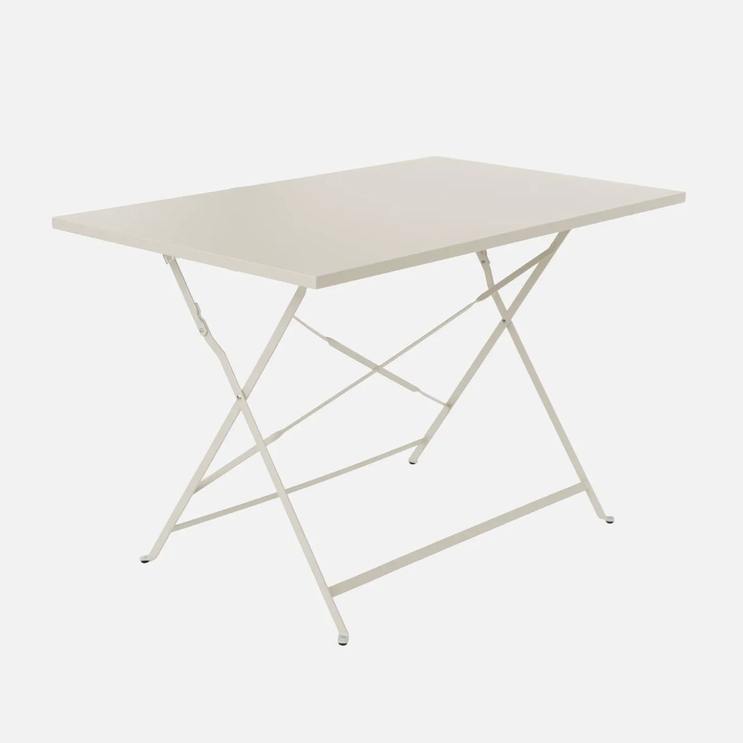 Klappbarer Bistro-Gartentisch aus Stahl rechteckig für 4 Personen
