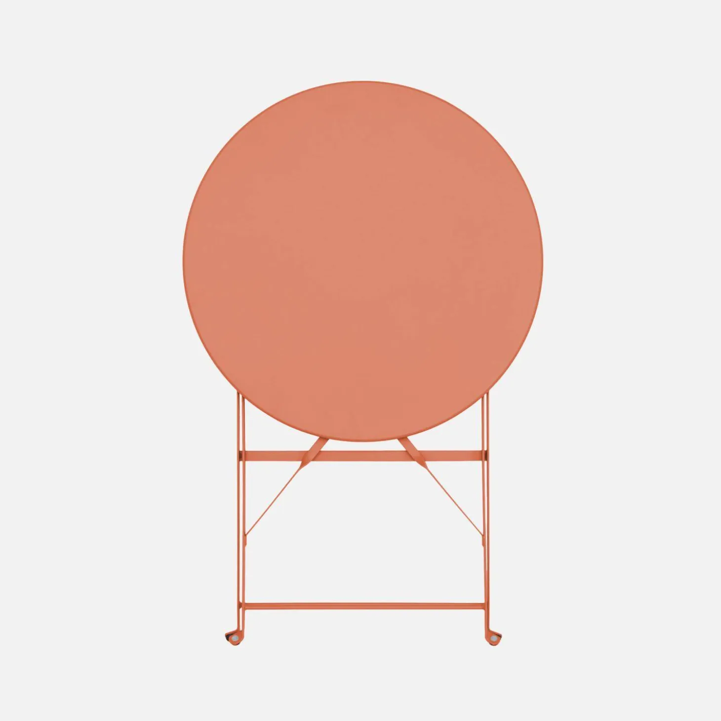 Klappbarer Bistro-Gartentisch aus Stahl + 2 Stühlen