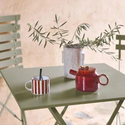 Klappbarer Bistro-Gartentisch aus Stahl 70 x 70 cm, mit 2 Stühlen