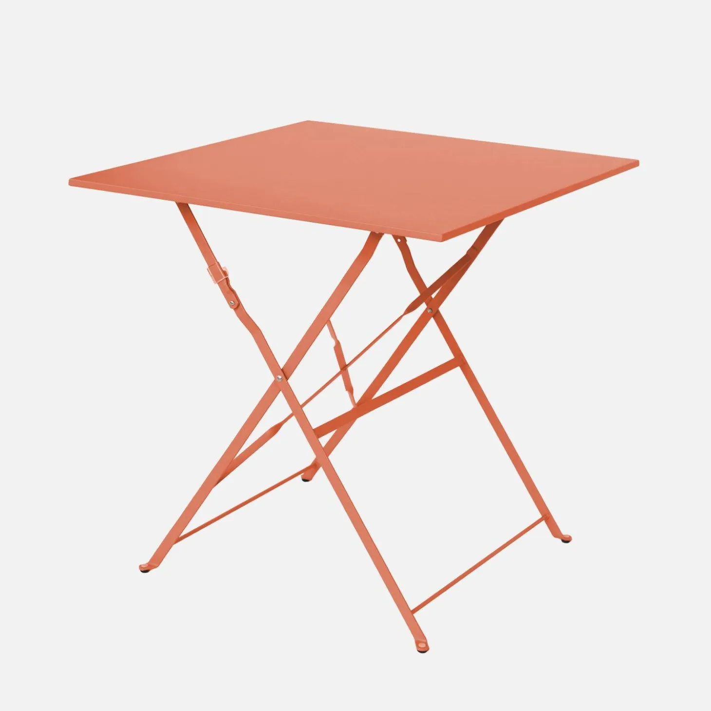 Klappbarer Bistro-Gartentisch aus Stahl 70 x 70 cm, mit 2 Stühlen