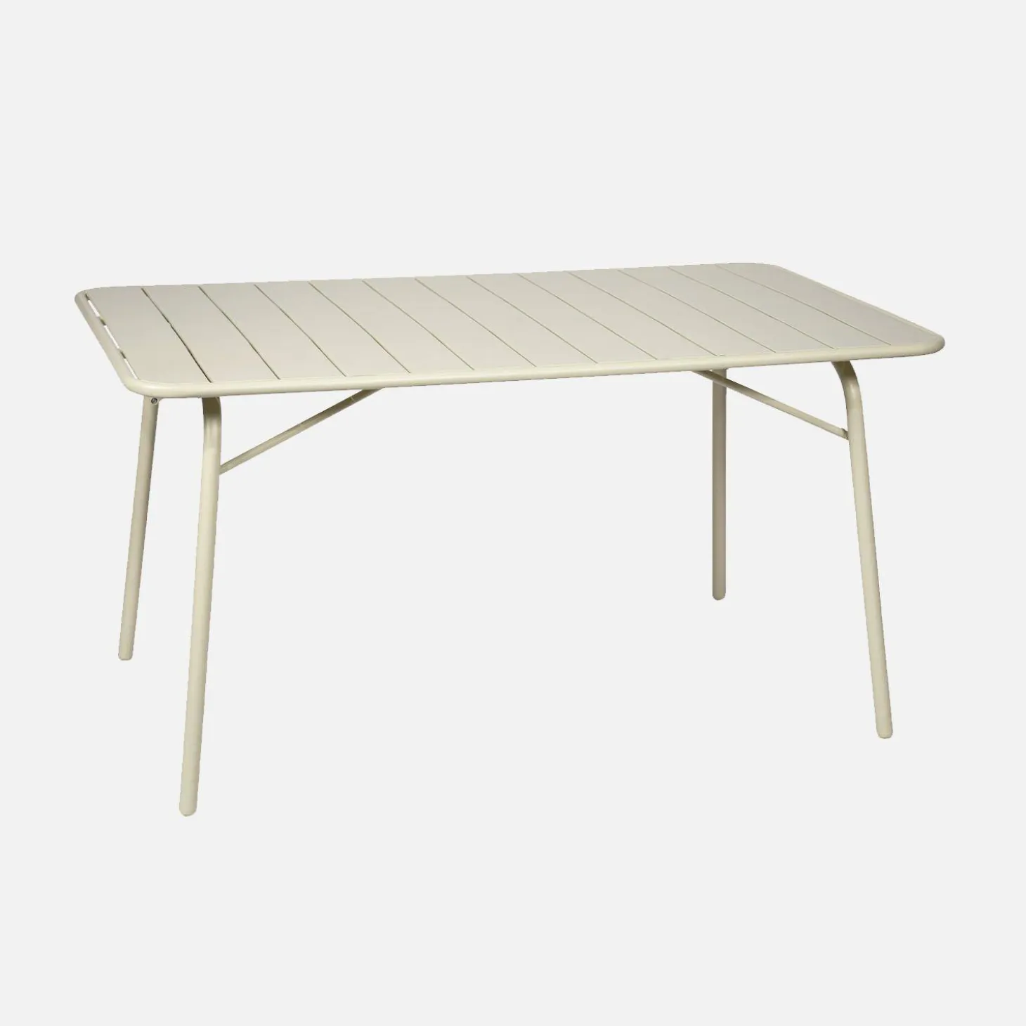 Klappbarer Gartentisch aus Stahl für 6 Personen