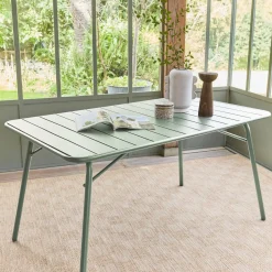 Klappbarer Gartentisch aus Stahl für 6 Personen