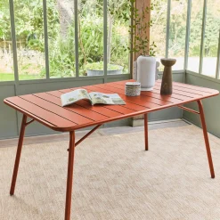Klappbarer Gartentisch aus Stahl für 6 Personen
