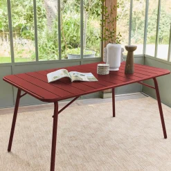 Klappbarer Gartentisch aus Stahl für 6 Personen