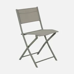 Klappbarer Gartentisch aus Stahl + 4 Stühle