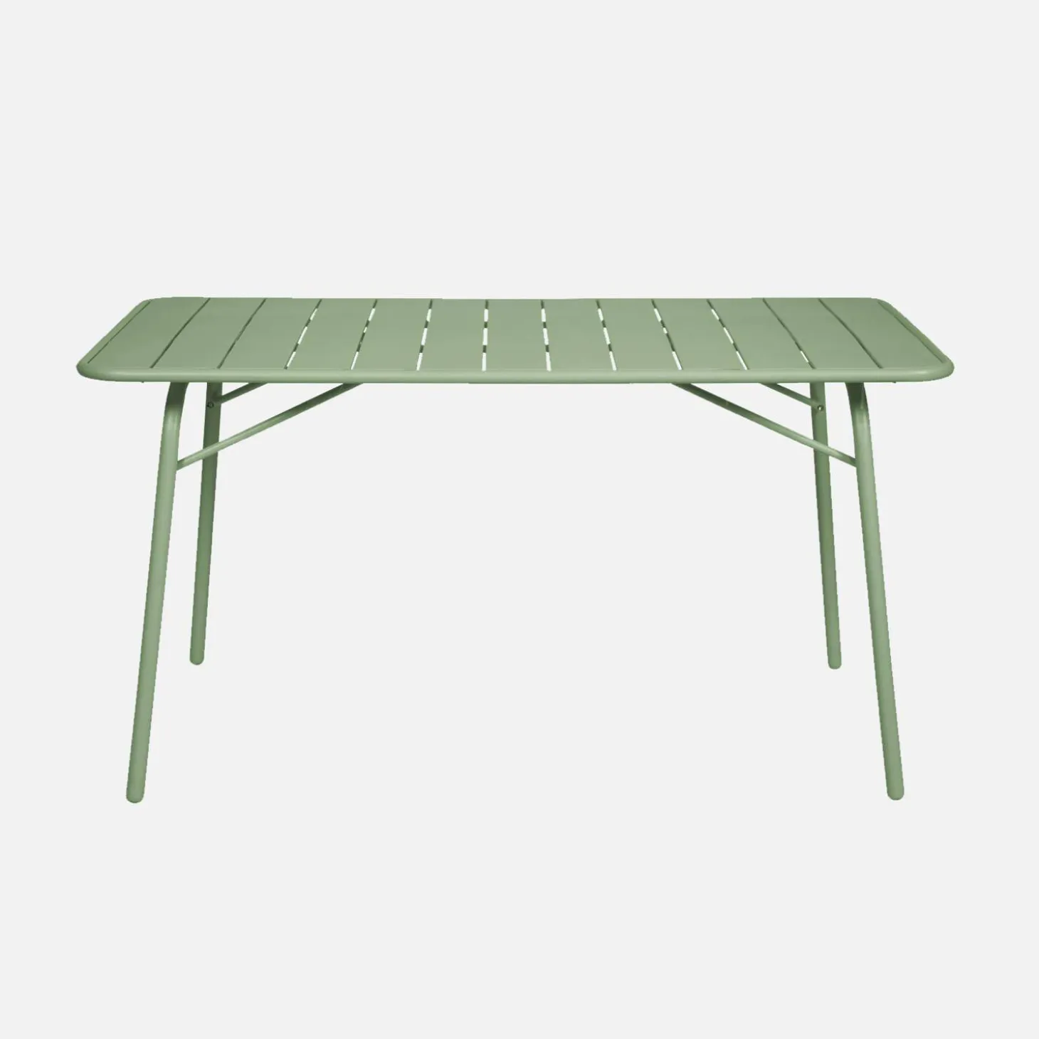 Klappbarer Gartentisch aus Stahl + 6 Stühle
