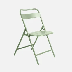 Klappbarer Gartentisch aus Stahl + 6 Stühle
