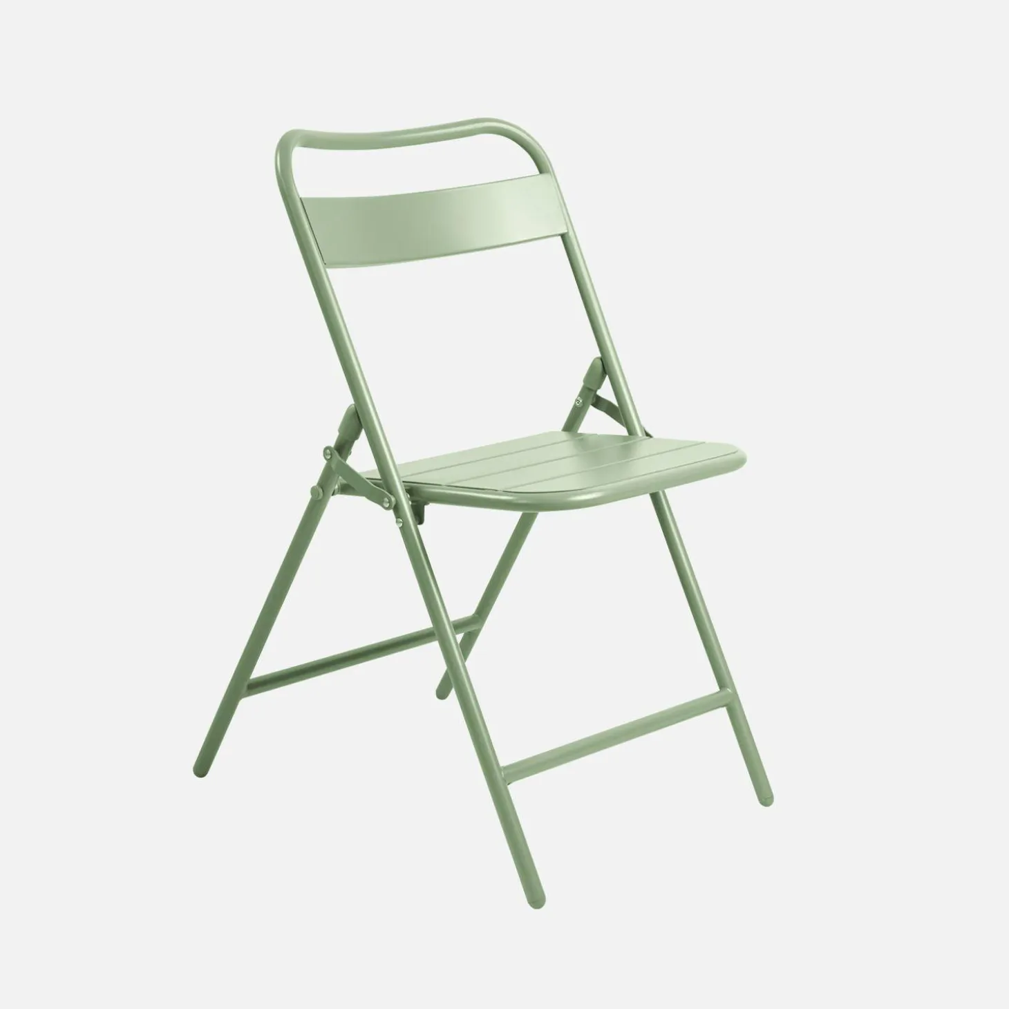 Klappbarer Gartentisch aus Stahl + 6 Stühle