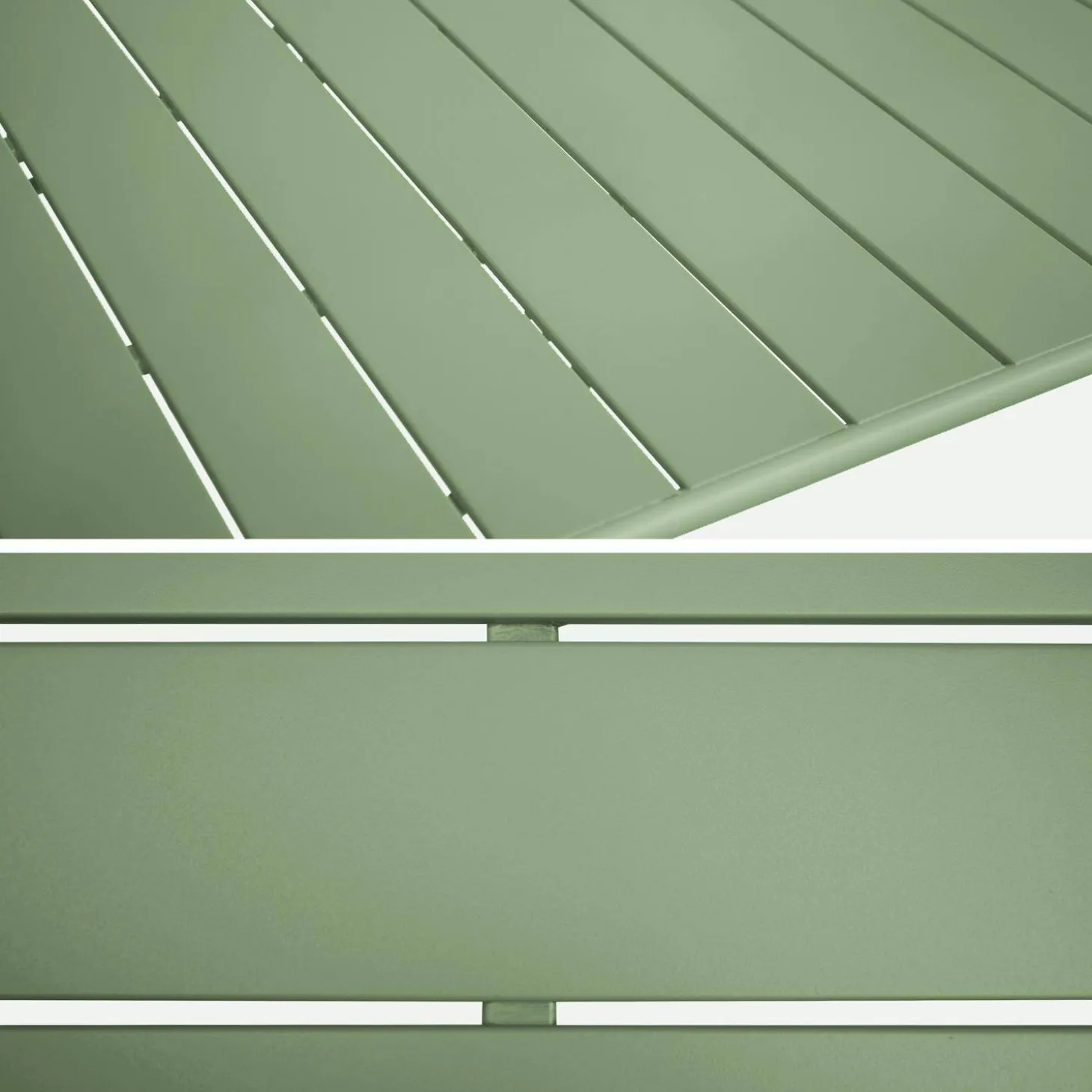 Klappbarer Gartentisch aus Stahl + 6 Stühle