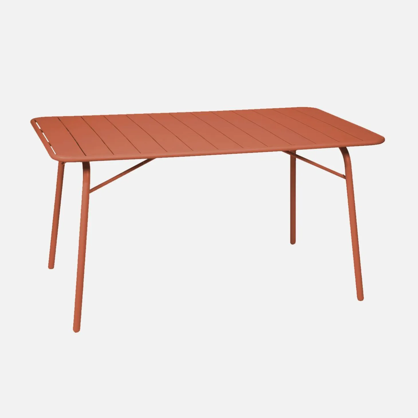 Klappbarer Gartentisch aus Stahl + 6 Stühle
