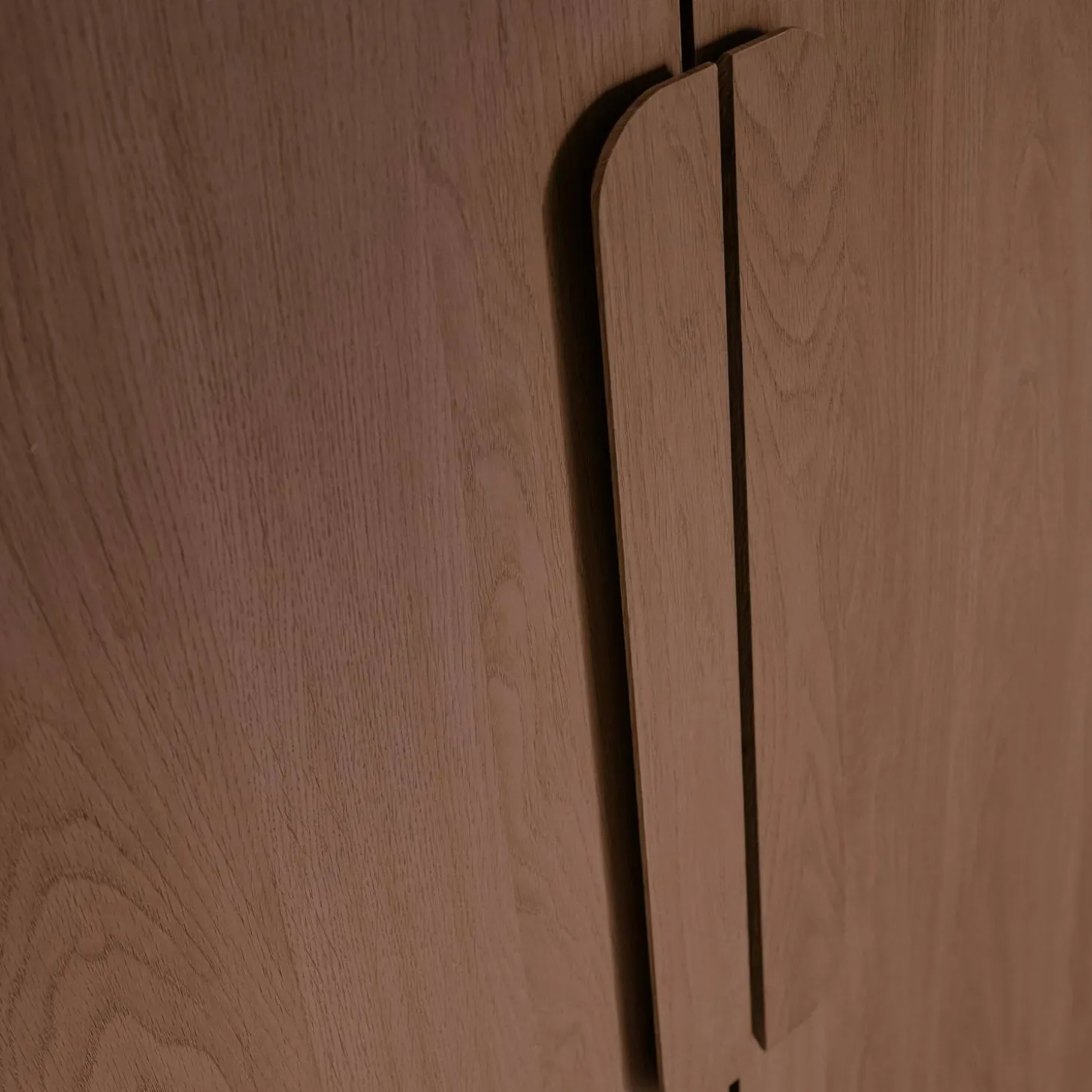 Kleiderschrank im Holzlook mit 2 Türen, Regalen und Kleiderstange