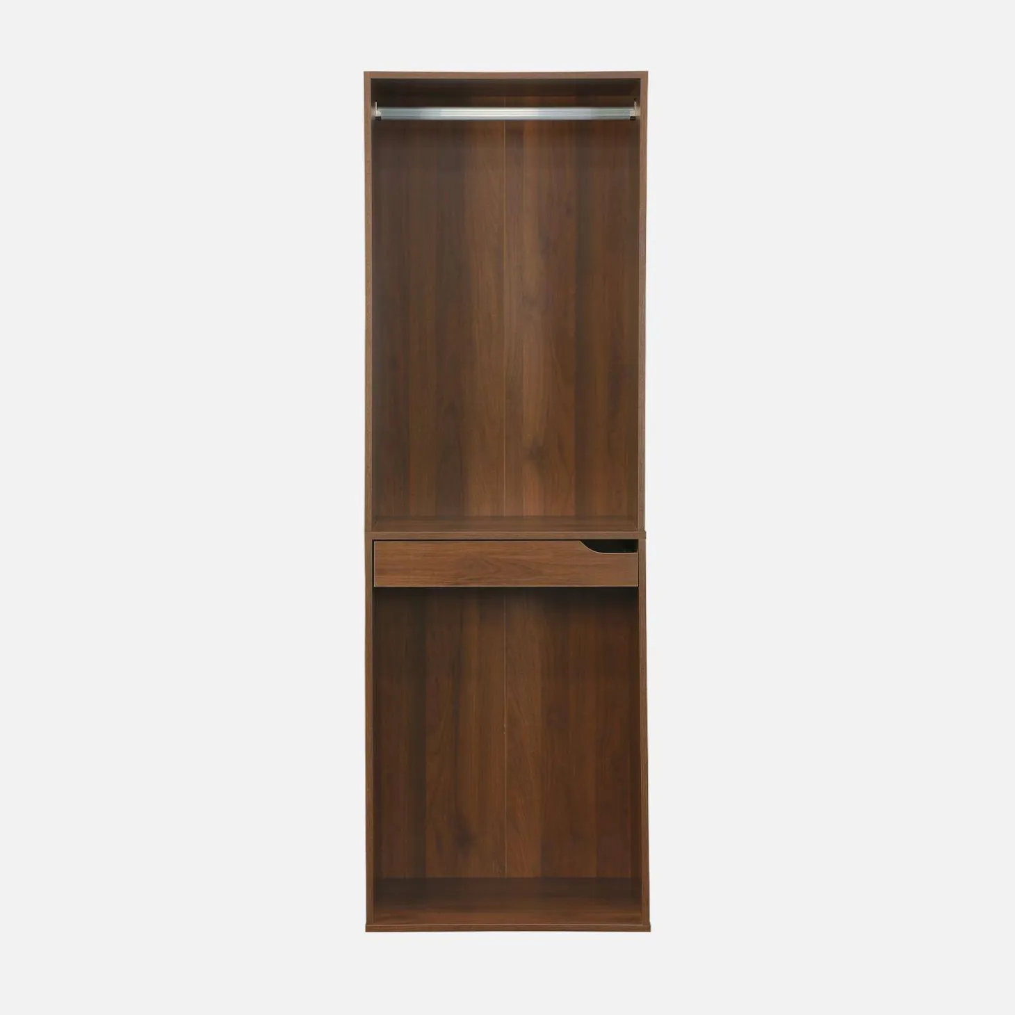 Kleiderschrankmodul mit Kleiderstange und Hosenhalter, Laminatplatten