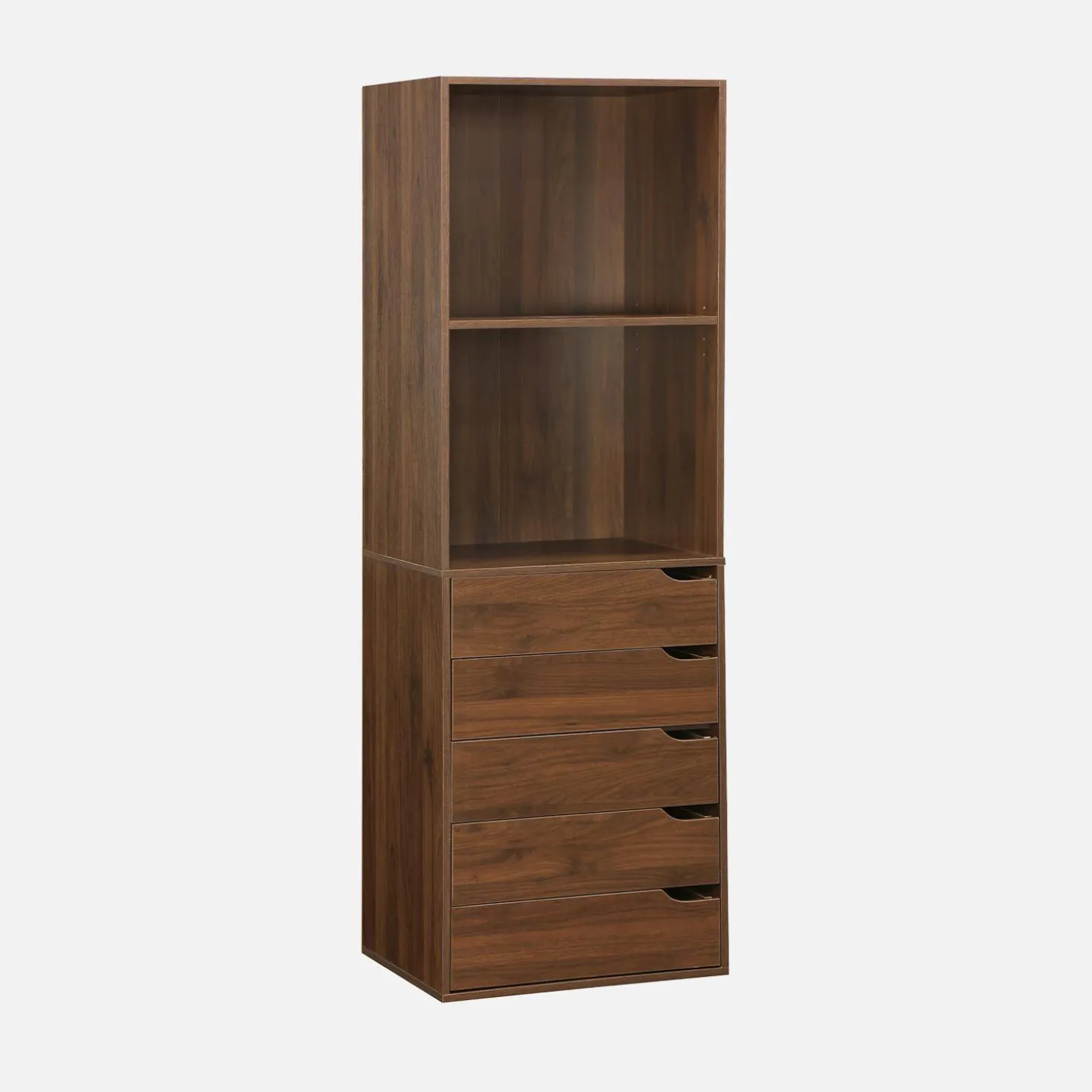 Kleiderschrankmodul 5 Schubladen 2 Regale