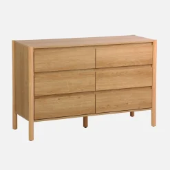 Kommode Holzdekor 6 Schubladen